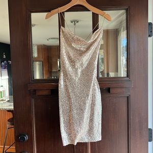 Rose gold homecoming dress for sale!! Worn once!